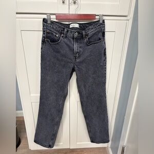 Abercrombie & Fitch Women’s 90’s Straight Midrise Gray Jeans 27S